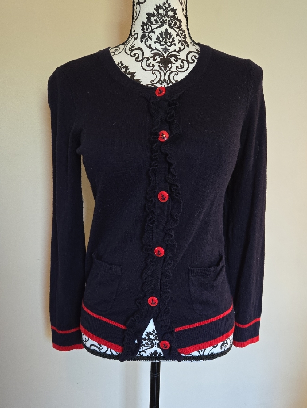 Talbots Petite Dark Navy Sweater Top Mp
